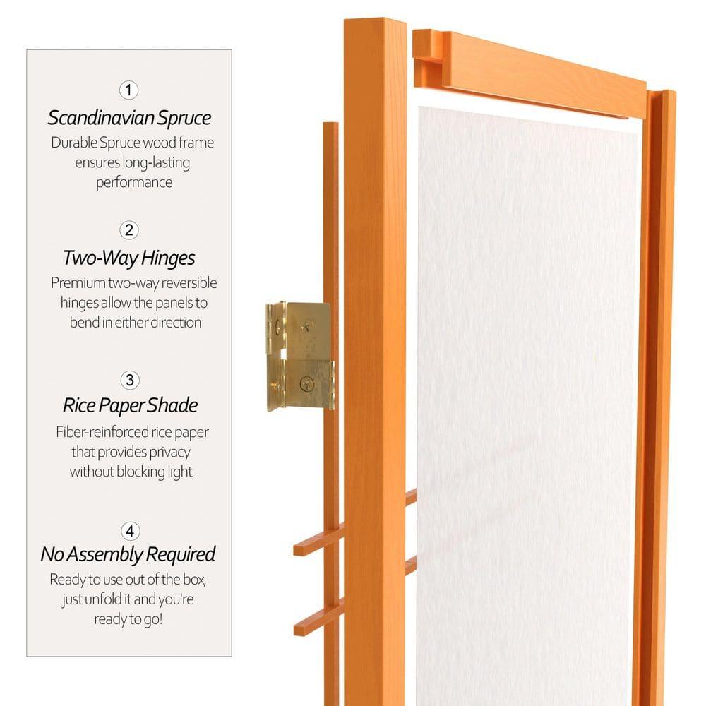 48" x 42" Double Cross Shoji 3 Panel Room Divider