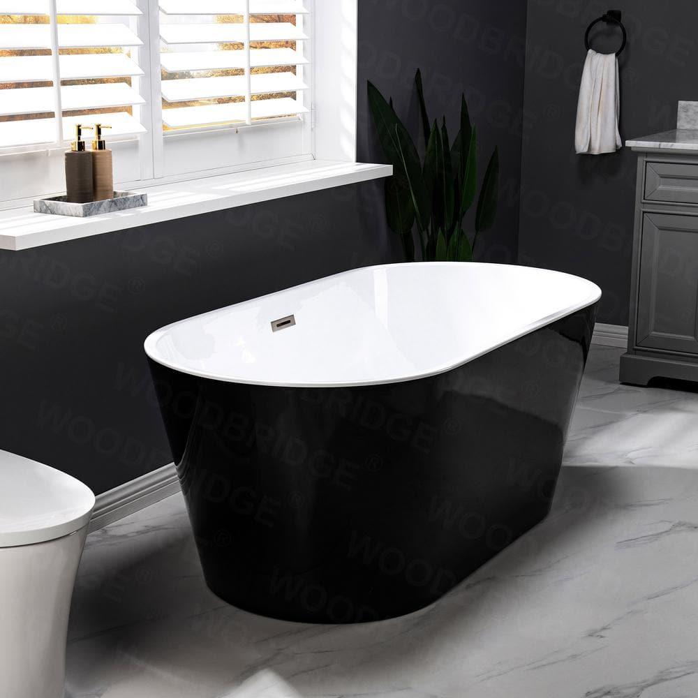 59'' x 29.5'' Freestanding Soaking Acrylic Bathtub