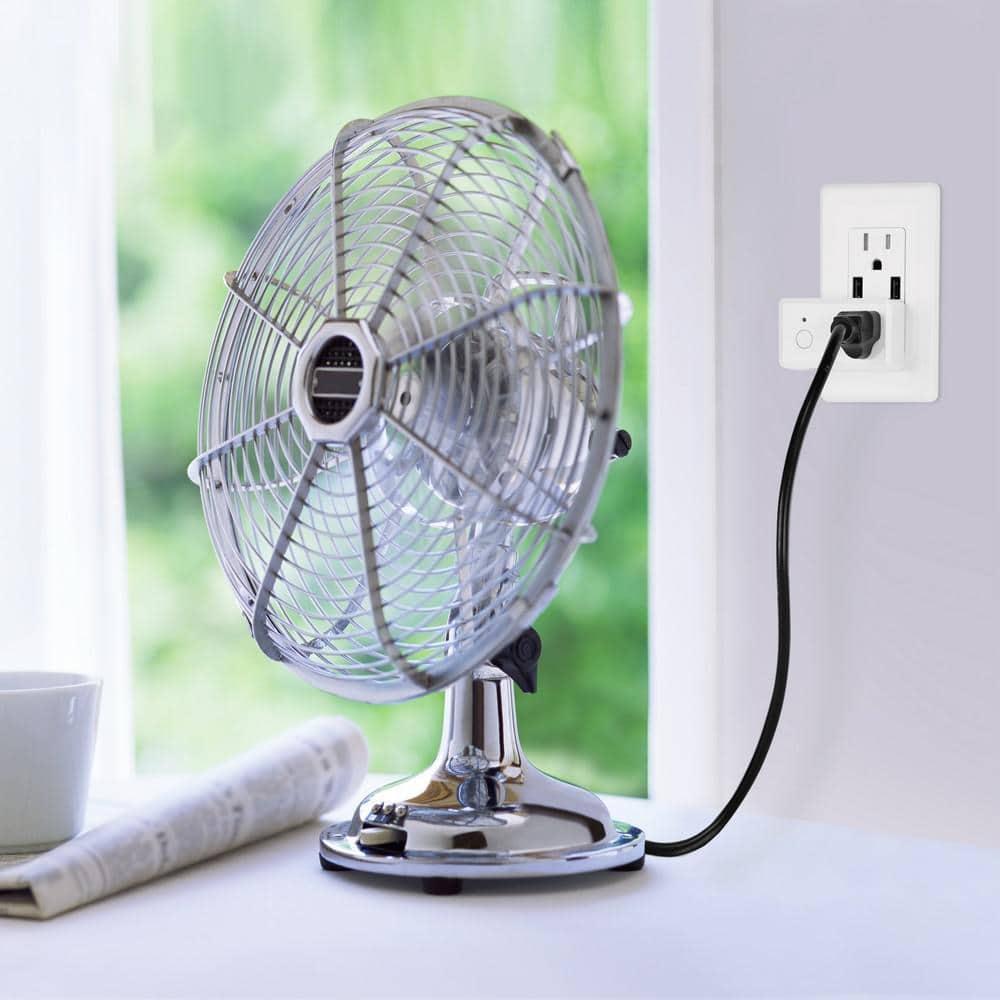 15-Amp Indoor Alexa / Google Assistant Compatible Wi-Fi Smart Home Plug with Night Light, No Hub Required (3-Pack)