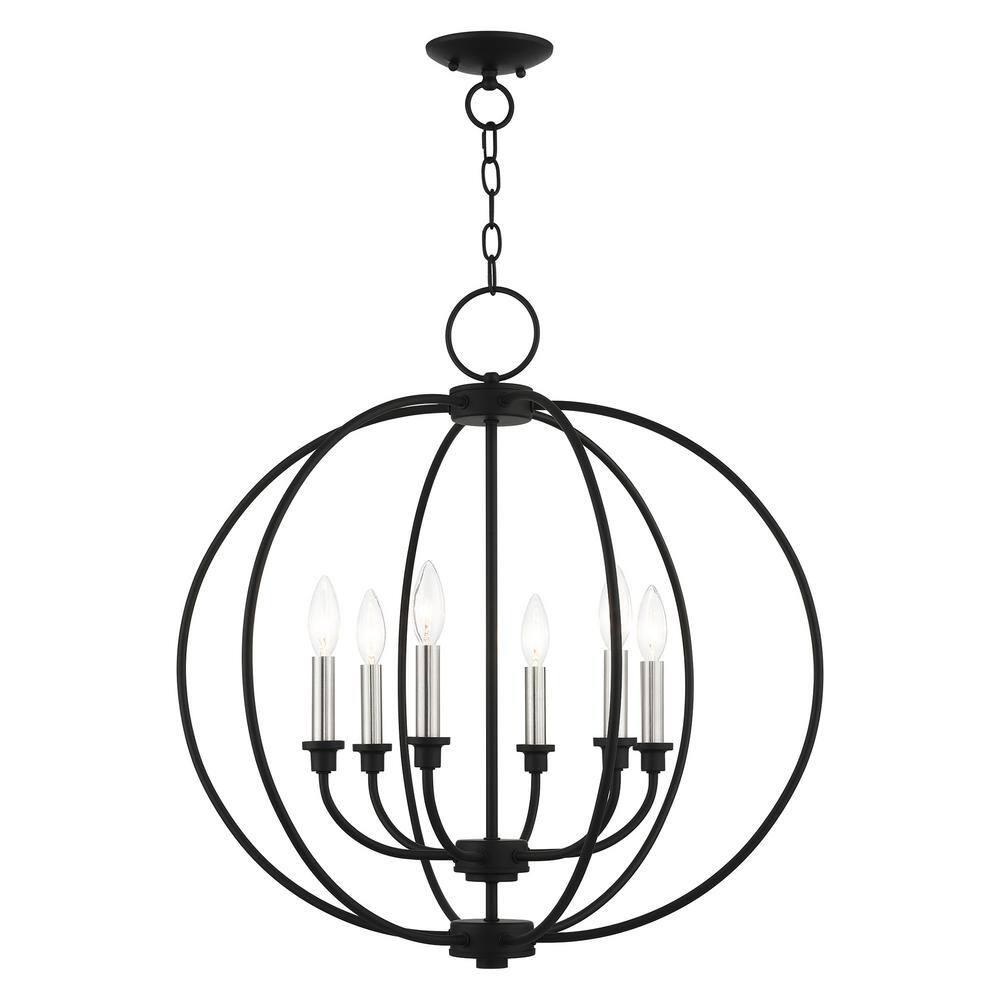 Livex Lighting Milania 6 - Light Chandelier in  Black
