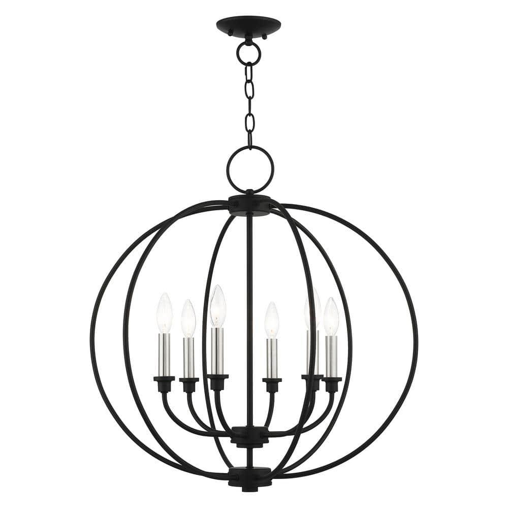 Livex Lighting Milania 6 - Light Chandelier in  Black