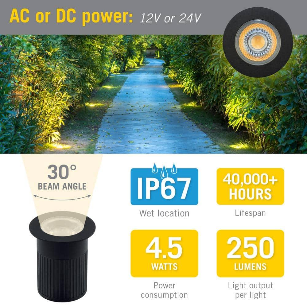 Armacost Lighting 4.5W Inground Landscape LED Light - Soft White 3000K Metal Well Light