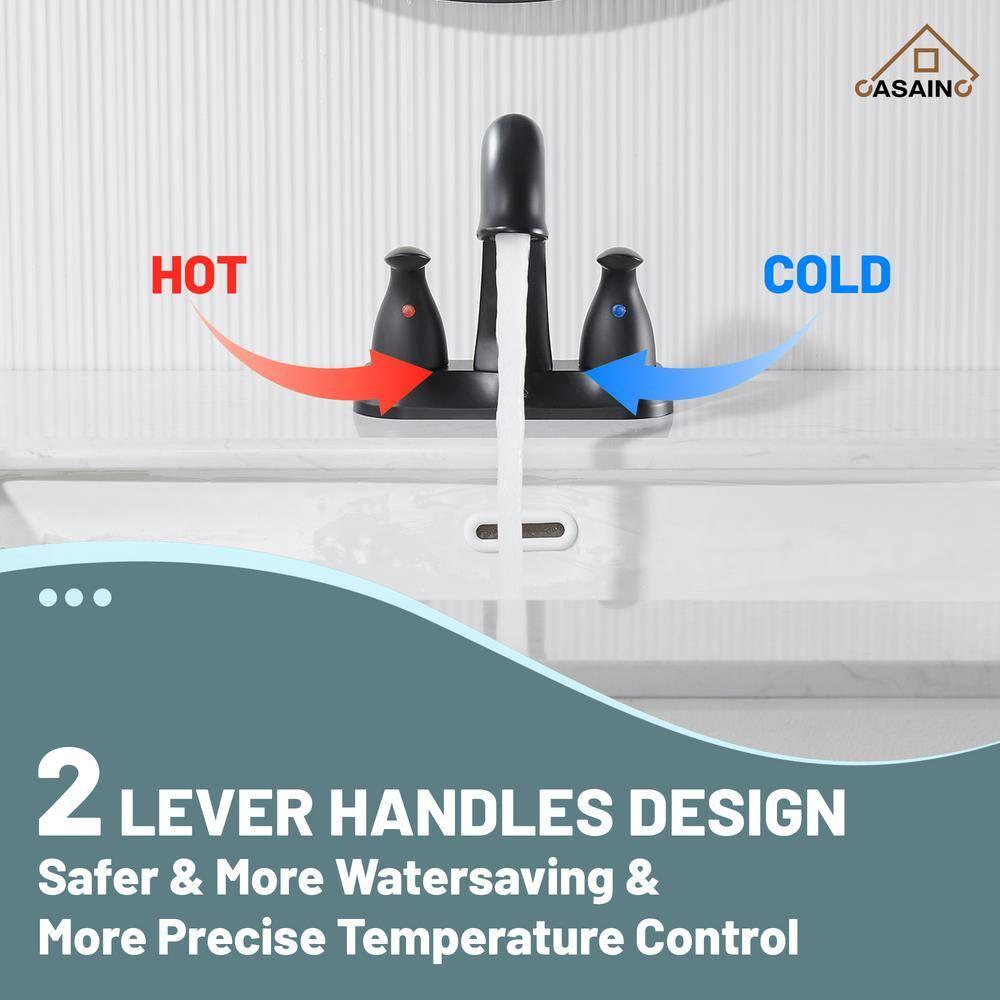 1.2 Flow Centerset Bathroom Sink Faucet with Drain