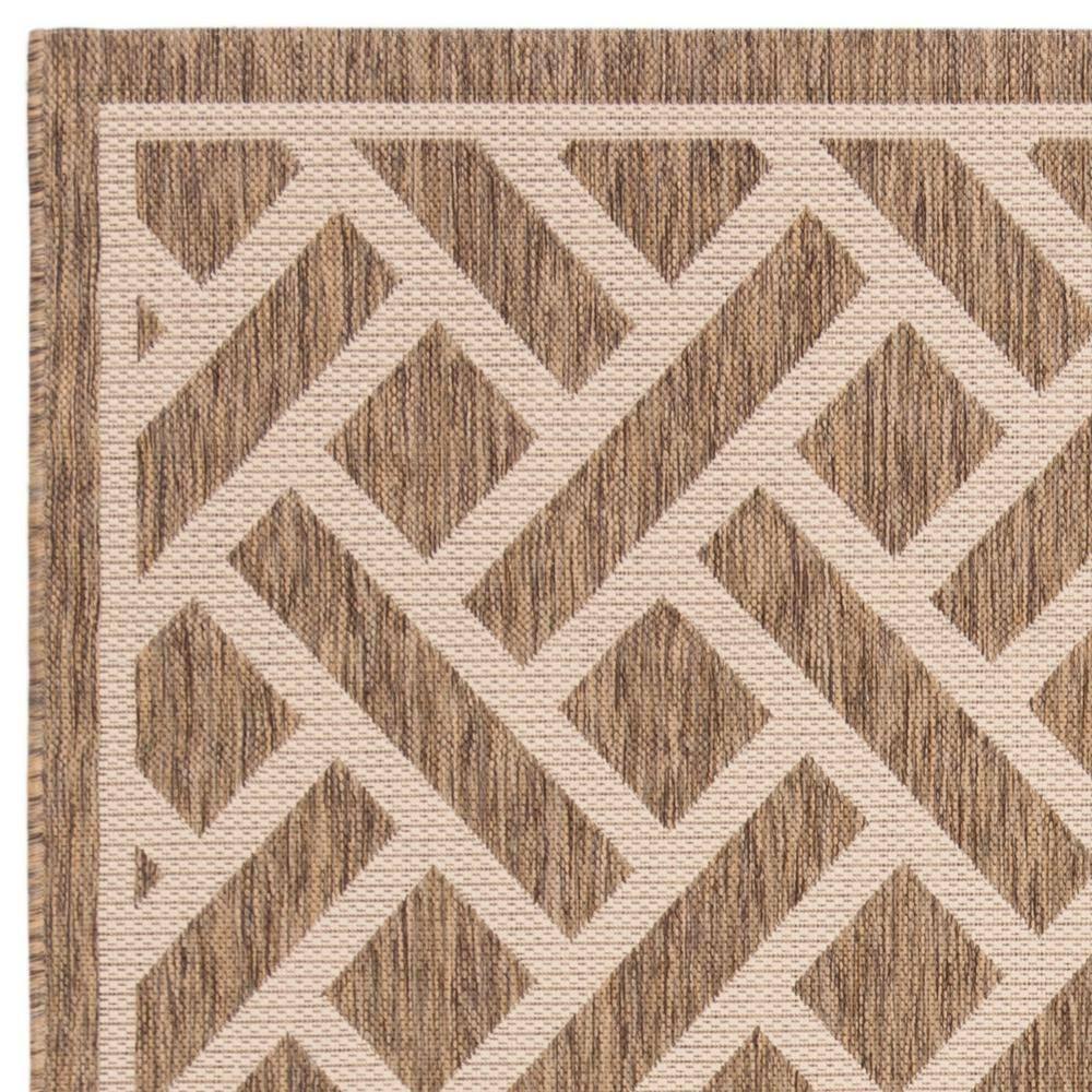 Courtyard CY6306 Power Loomed Indoor/Outdoor Area Rug - Brown/Light Beige - 5'3"x7'7" - Safavieh.