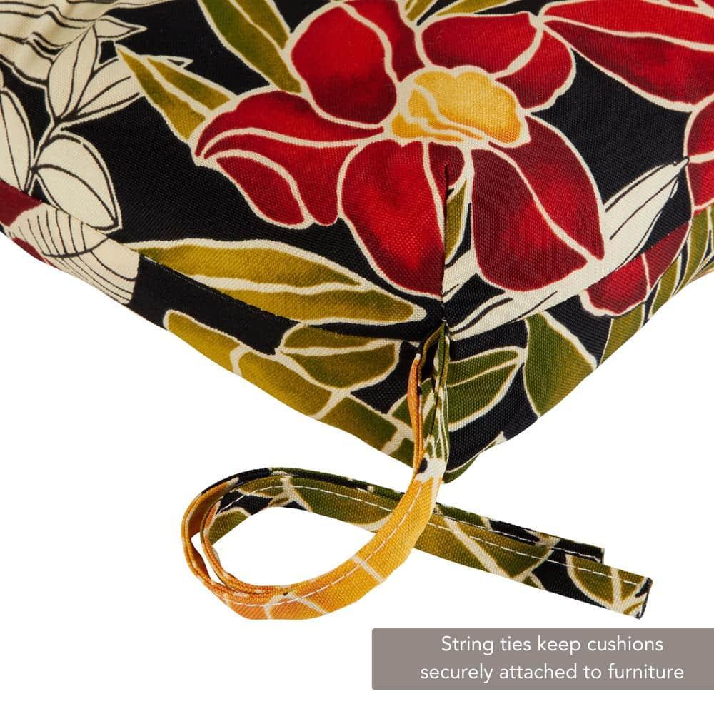 Greendale Home Fashions Aloha Black 72 x 22 in. Outdoor Chaise Lounge Chair Cushion