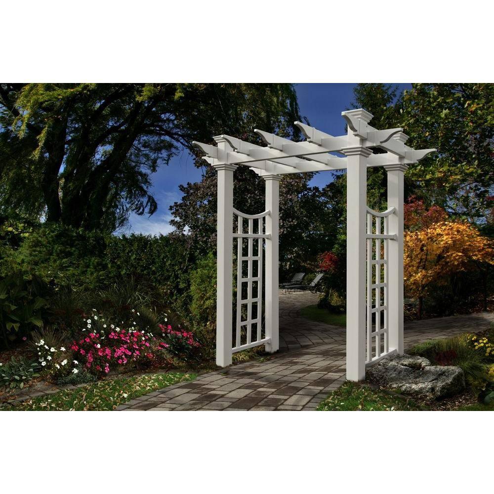 Vita 58'' W x 28'' D Vinyl Arbor in White
