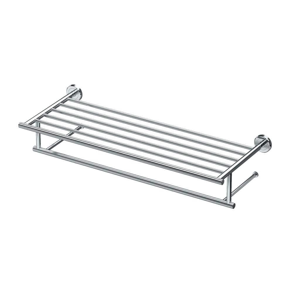 Latitude II Wall Mounted Towel Rack | Hotel Style Stainless Steel Towel Rack with Towel Bar