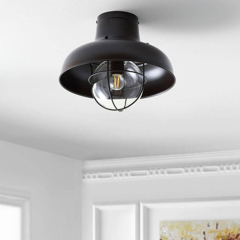 Cameron 13" Metal LED Semi-Flush Mount, Oil Rubbed Bronze