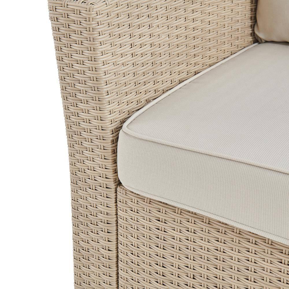 Alaterre Canaan Cushion Resin Wicker Outdoor Loveseat - Brown
