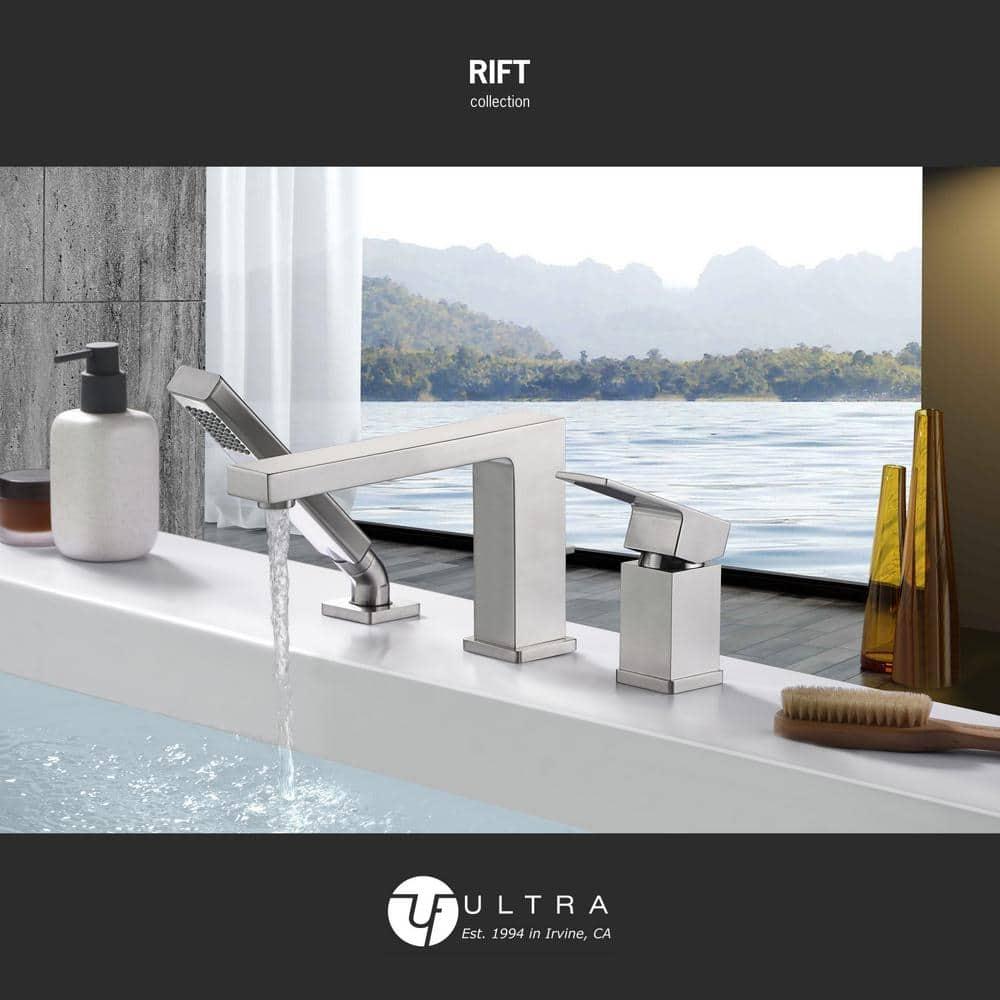 Ultra Faucets Rift 1 Handle Bathroom Roman Tub Faucet UF65843