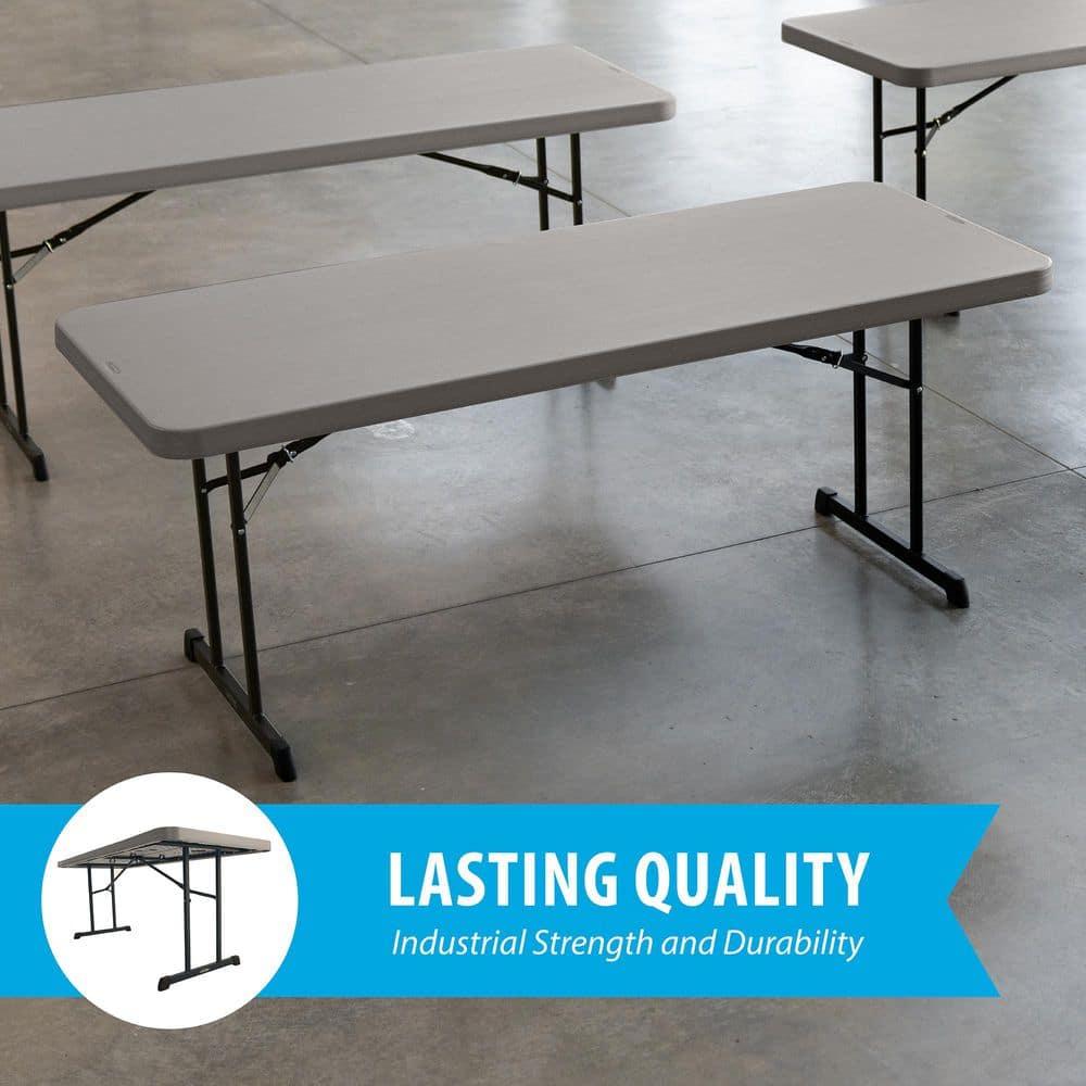Lifetime 6 Foot Rectangle Folding Table, Indoor/Outdoor Professional, Putty (80126)