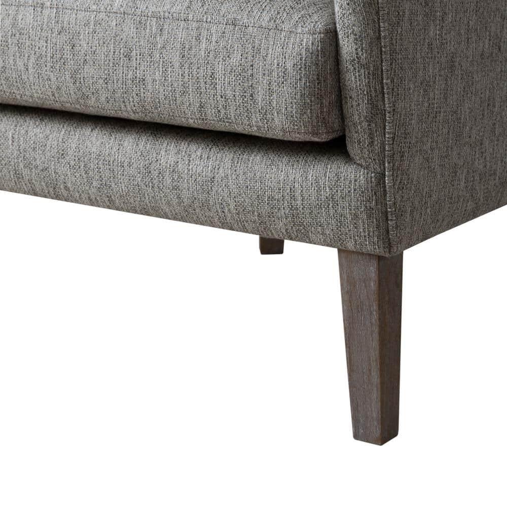 Aria Swoop Upholstered Wing Chair Gray - Madison Park: Comfortable Armchair, Polyester Fabric