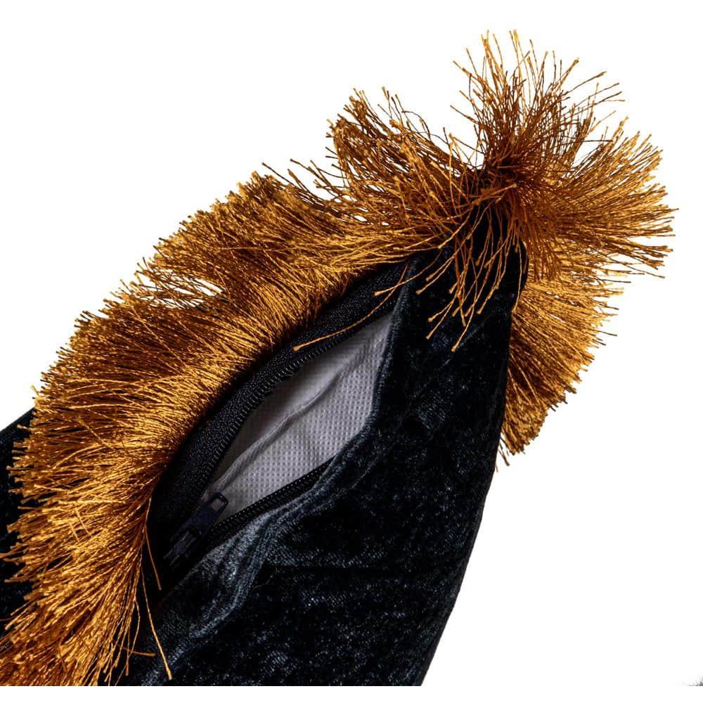 Creative Co-Op Silk Fringed Pillow