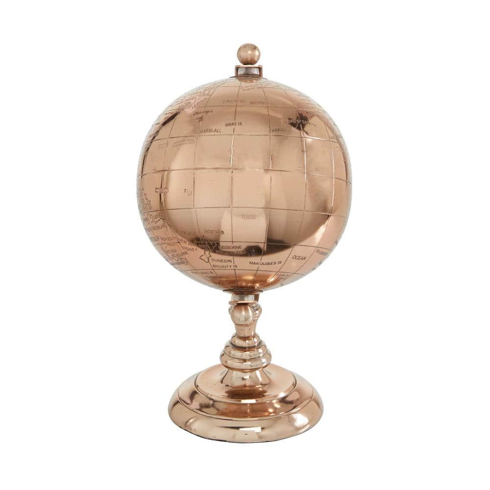 Novogratz Aluminum Metal Educational/Geographic Earth Rose Gold Globe