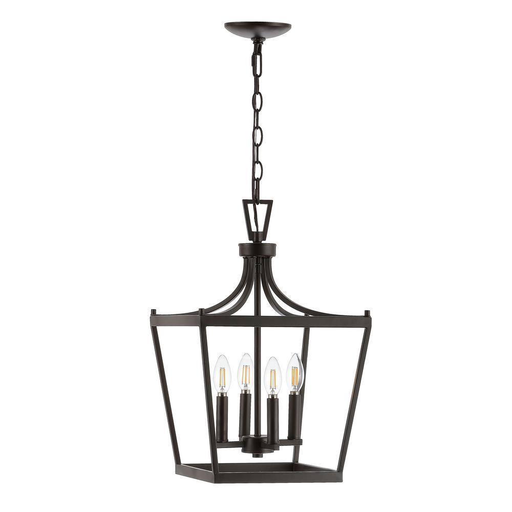 Nichi 4 Light Pendant - Oil Rubbed Bronze (Black) - Safavieh.