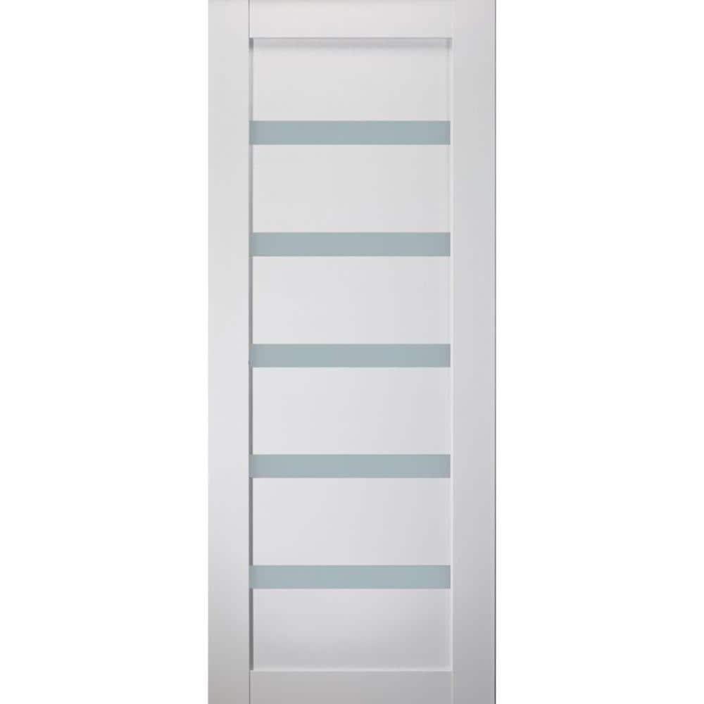 Stile Doors 80'' Solid + Manufactured Wood Glass Prehung Door
