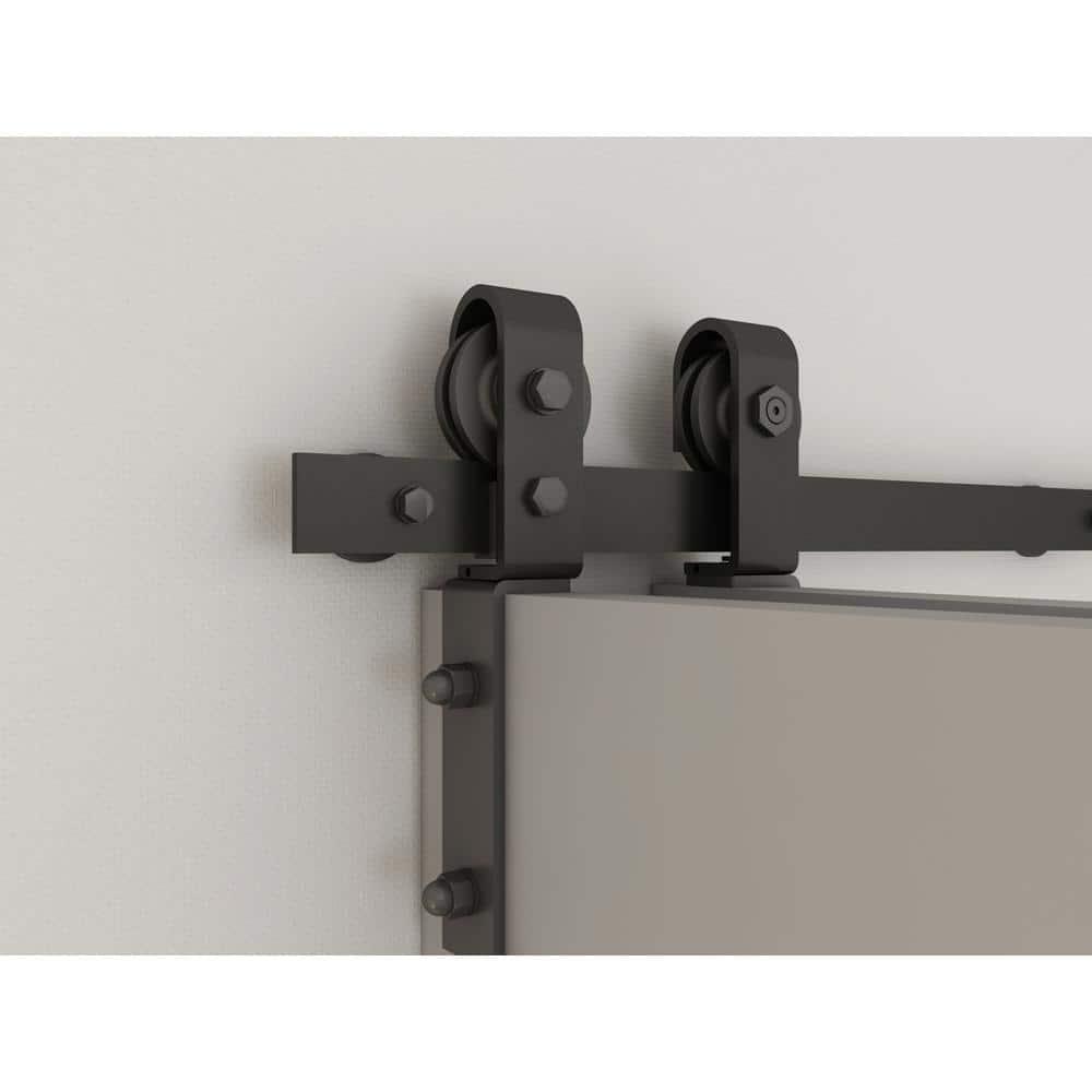 Calhome Paneled MDF Composite Double Bifold Barn Doors with Installation Hardware Kit