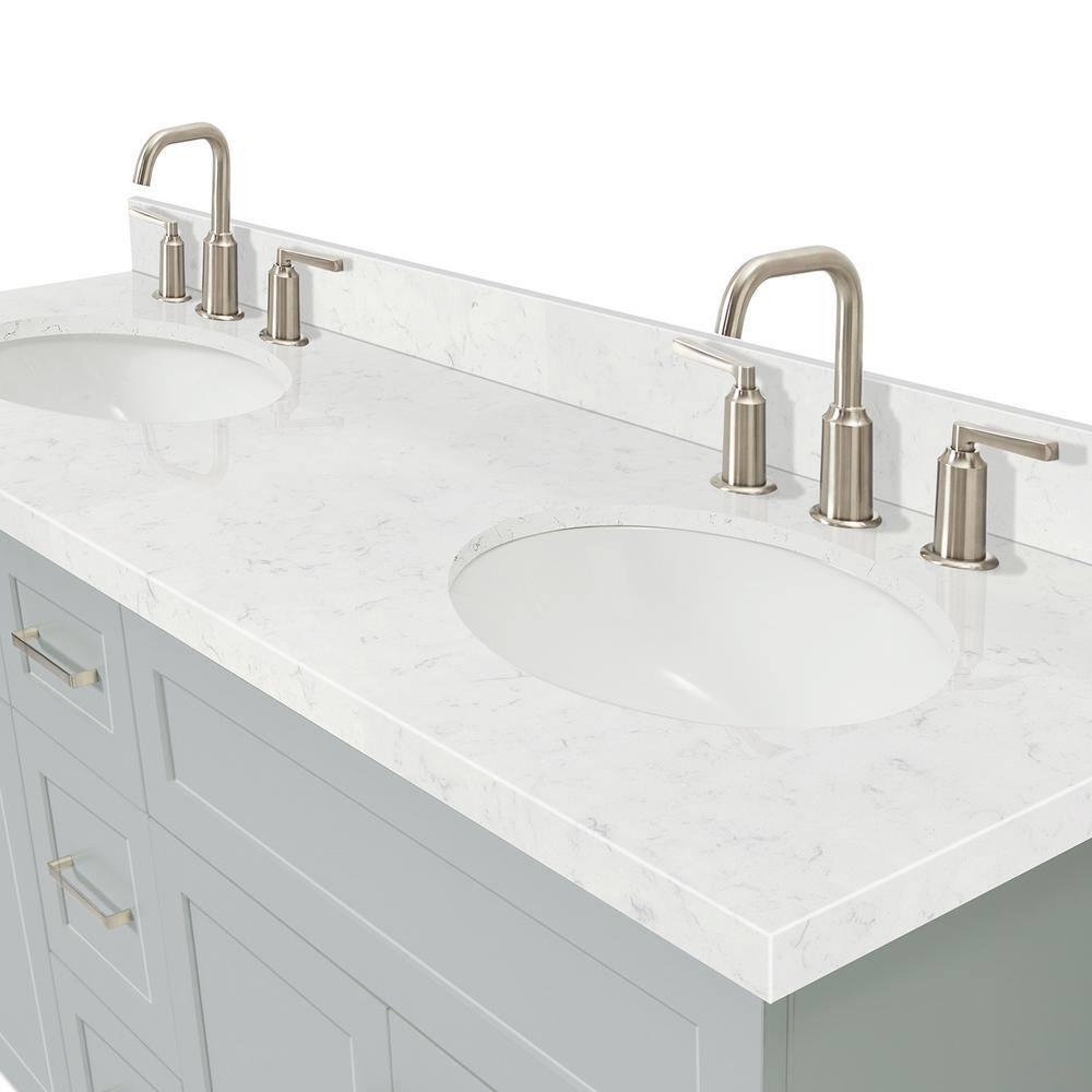 Ariel F072dcqovo Hamlet 72" Free Standing Double Basin Vanity Set - Grey