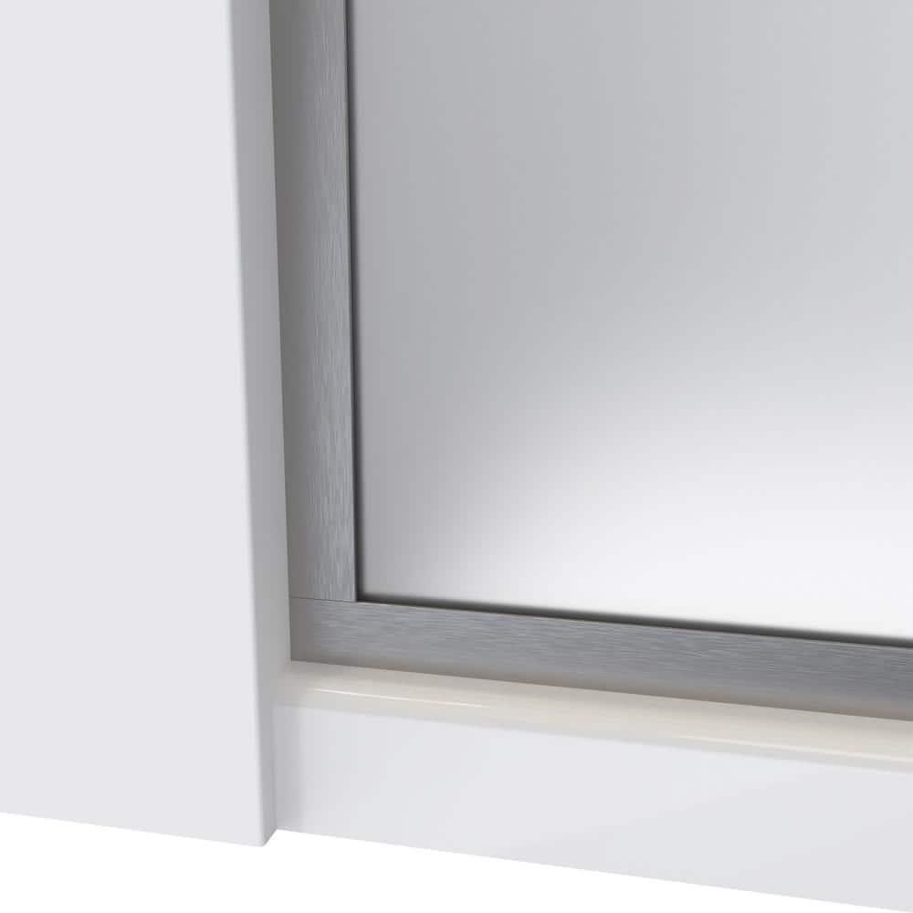 DreamLine Linea 30 in. W x 72 in. H Frameless Shower Screen in Brushed Nickel