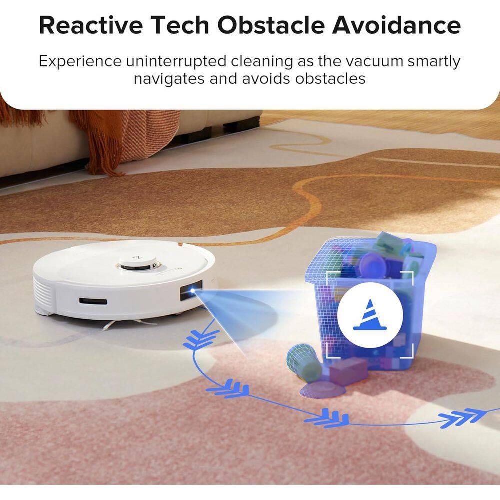 Q8 Max Robotic Vacuum White: Roborock, Cordless, Smart Mapping, App Controlled, Tangle-Free, Multi-Surface, 1-Year Warranty