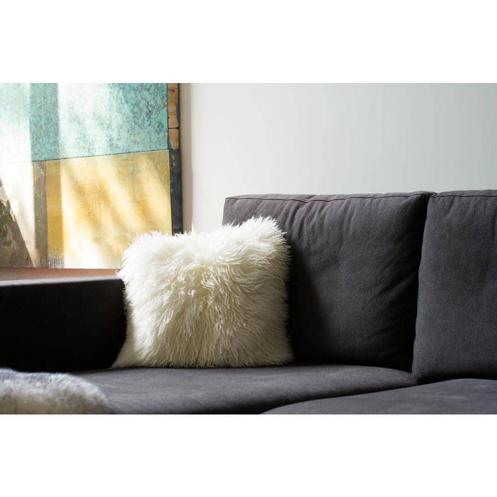 Natural Rugs 100% Wool Throw Square Pillow Cover & Insert (Set of 2)
