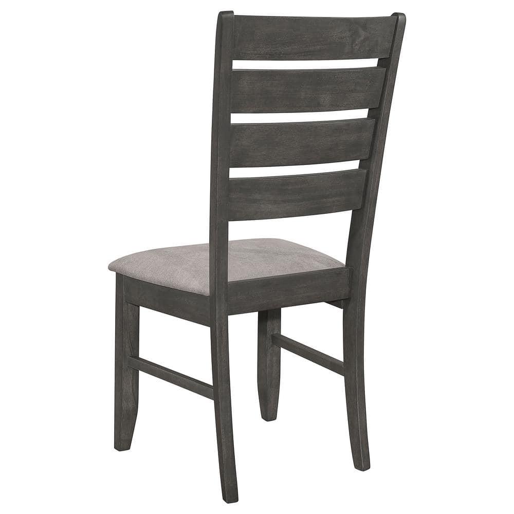 Newline Dalila Wood Dining Side Chair Dark Grey (Set Of 2)