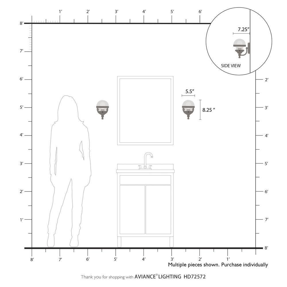 Livex Lighting Oldwick 1 - Light Vanity in  Polished Chrome