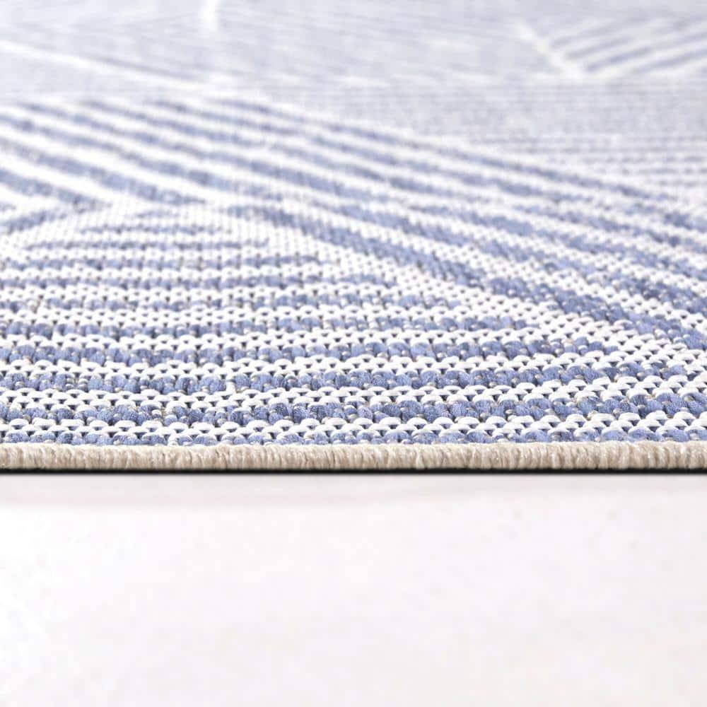 Balta US, Inc Darcy Modern Stripe Indoor/Outdoor Area Rug Blue 5'3" x 7' 5' x 8' Off-White Runner, Rectangle