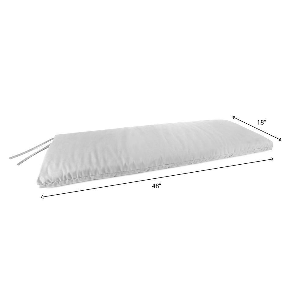 Jordan Manufacturing Sunbrella 48" x 18" Canvas Rust Solid Rectangular Outdoor Settee Swing Bench Cushion with Ties