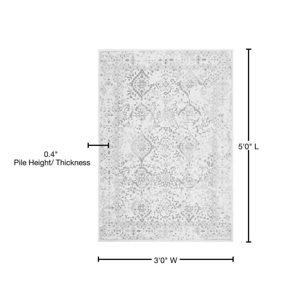 nuLOOM Odell Faded Vintage Ivory 3' x 5' Vintage Area Rug