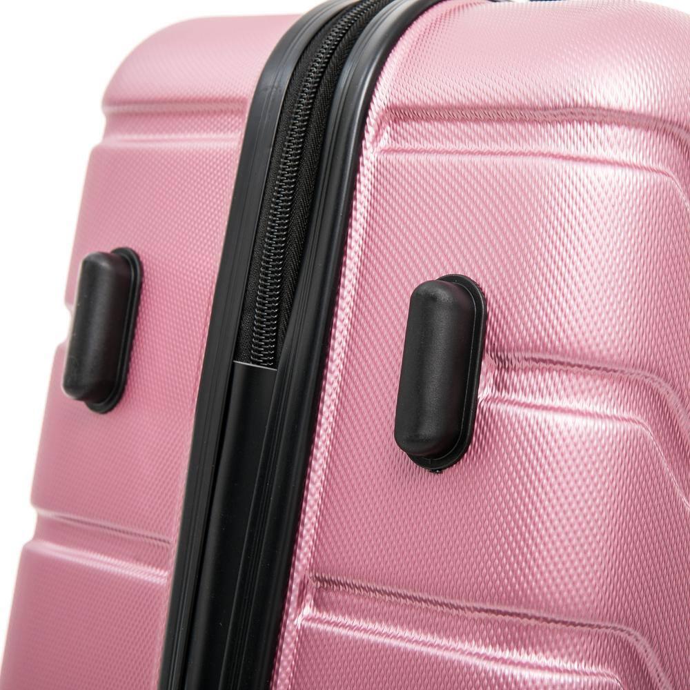 InUSA Trend 24" Hardside Lightweight Luggage with Spinner Wheels, Handle, and Trolley, Rose Gold
