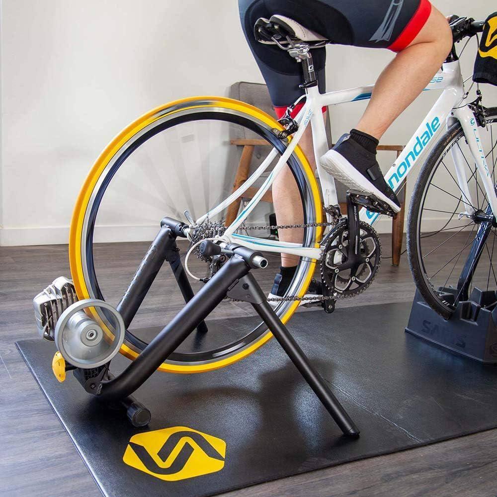 Saris Fluid2 Entrenador de Bicicleta de Interior, Entrenador de Bicicleta de Opción Inteligente Equipado, Negro
