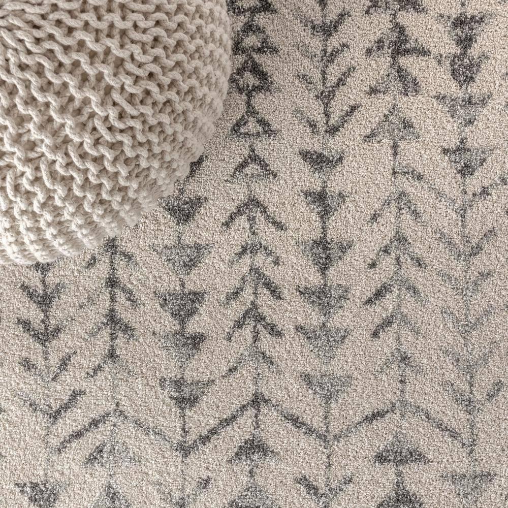 2'x8' Ziri Moroccan Geometric Runner Rug, Cream/Gray - JONATHAN Y