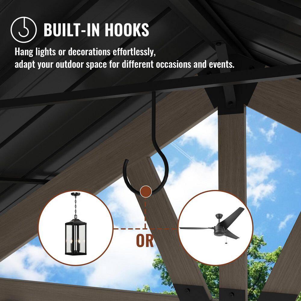 mondawe Greenwich 20 Ft. W x 12 Ft. D Solid Wood Patio Gazebo