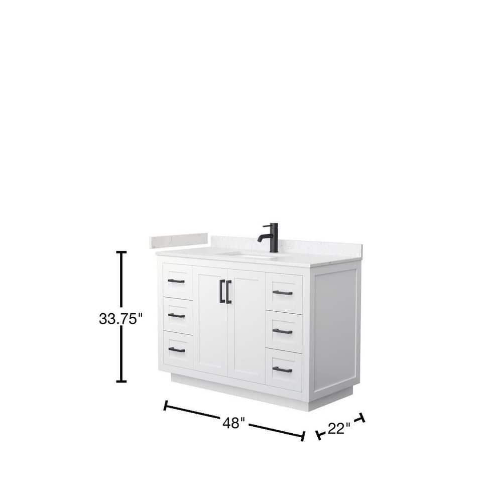 Miranda 48" Freestanding Single Bathroom Vanity with Cultured Marble Top