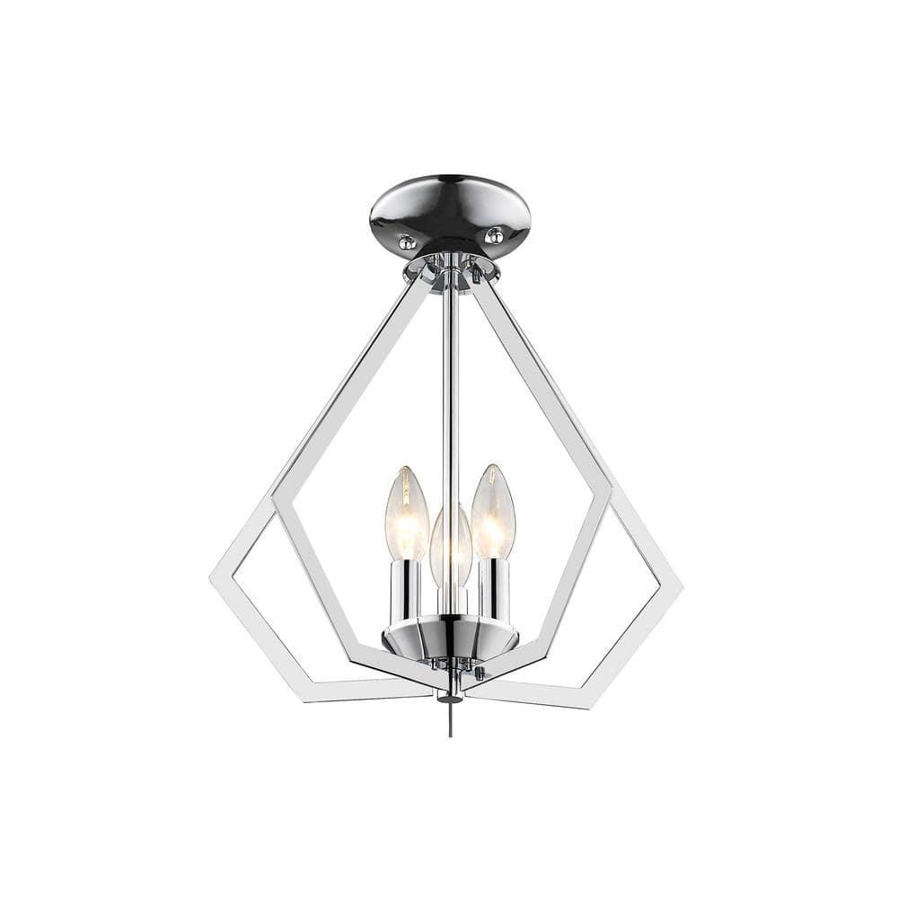 Livex Lighting Prism 3 - Light Chandelier in  Polished Chrome