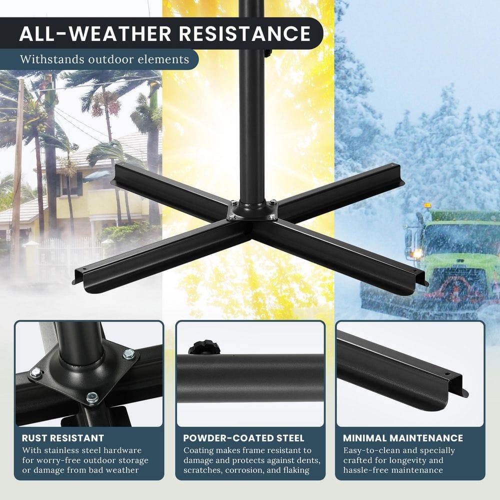 Westin Outdoor Heavy Duty Patio Umbrella Cross Brace Stand, Black