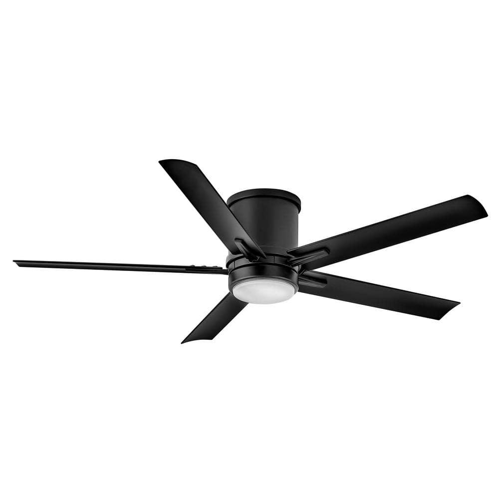 Vail Flush 52" Indoor/Outdoor Smart Ceiling Fan with Integrated LED + HIRO Remote