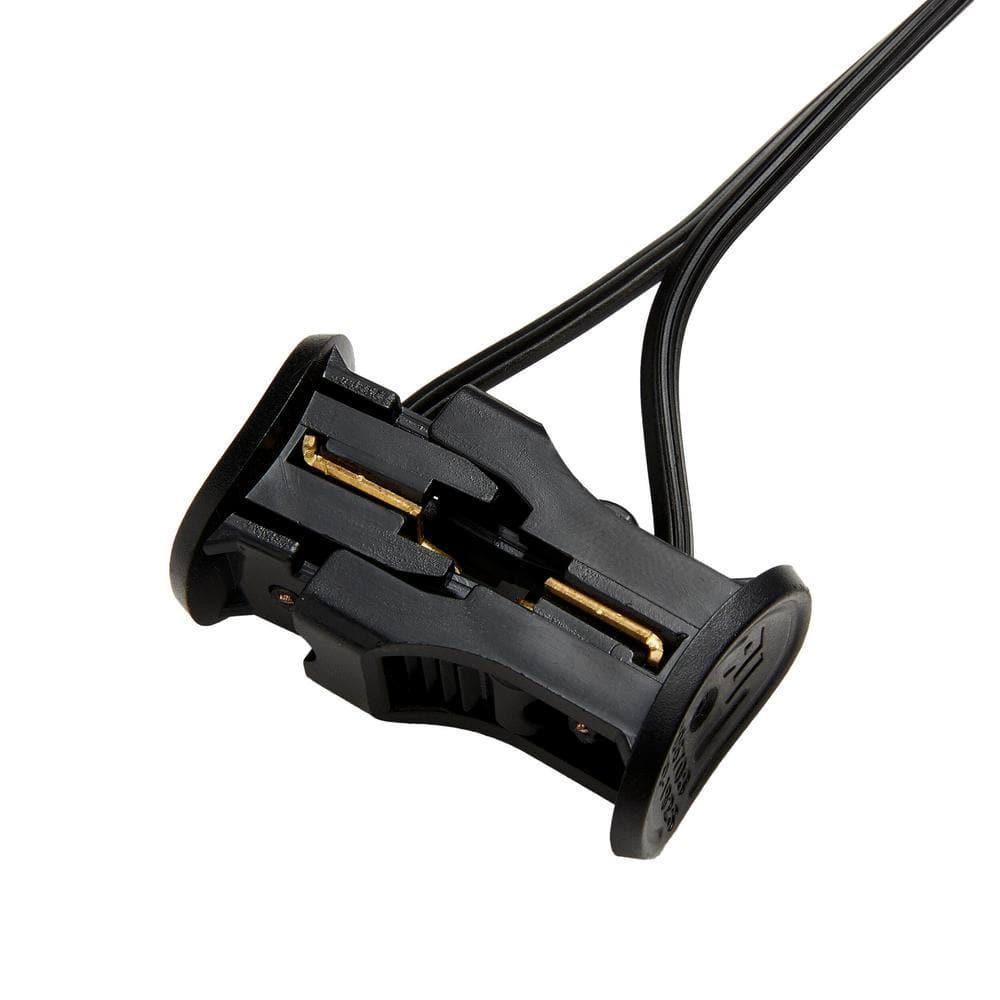 Hampton Bay 15-Watt Equivalent Low Voltage Black Motion Sensing Integrated LED Outdoor Stair Light with Frosted Acrylic Lens