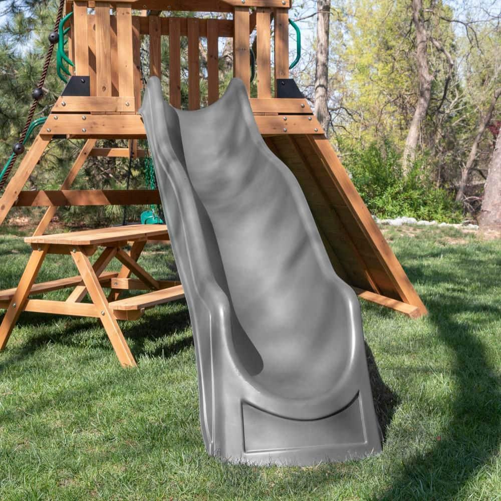 Backyard Discovery Endeavor II Swing Set With Gray Wave Slide