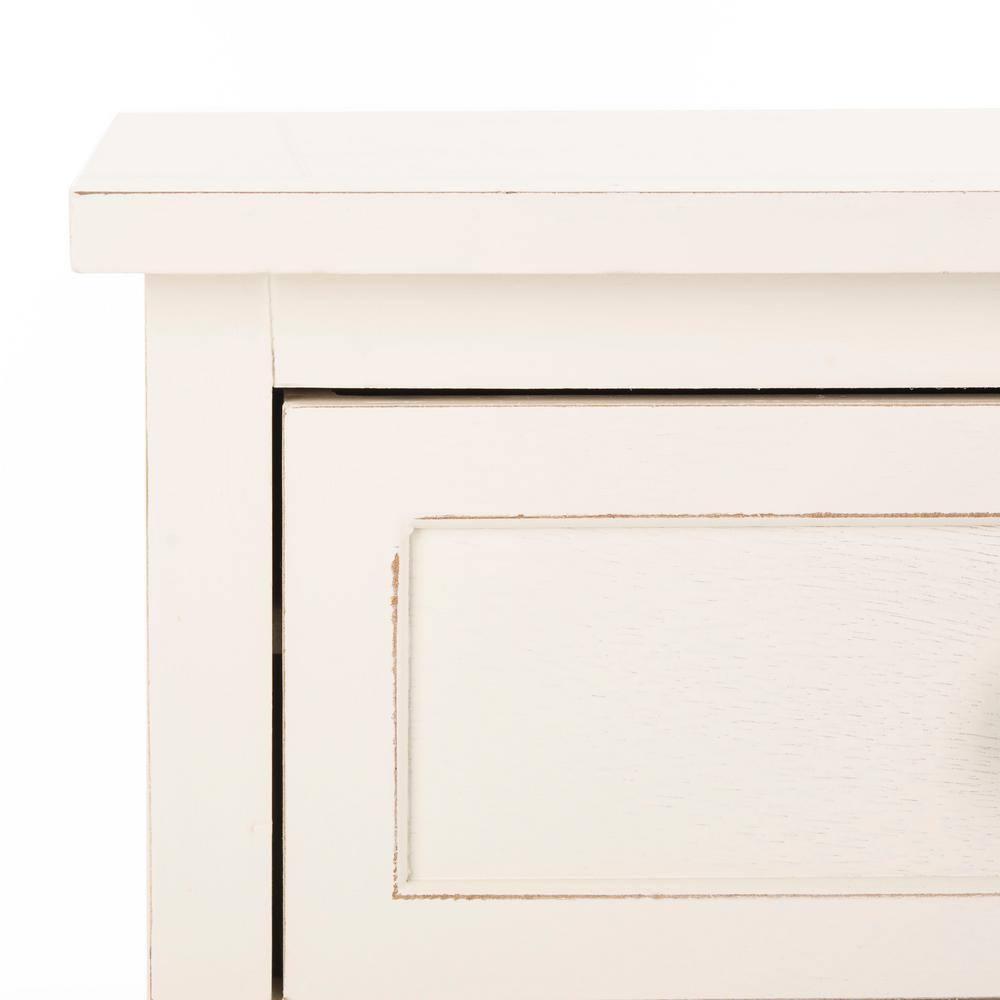 Herman Storage Unit with Wicker Baskets - Distressed Cream - Safavieh.