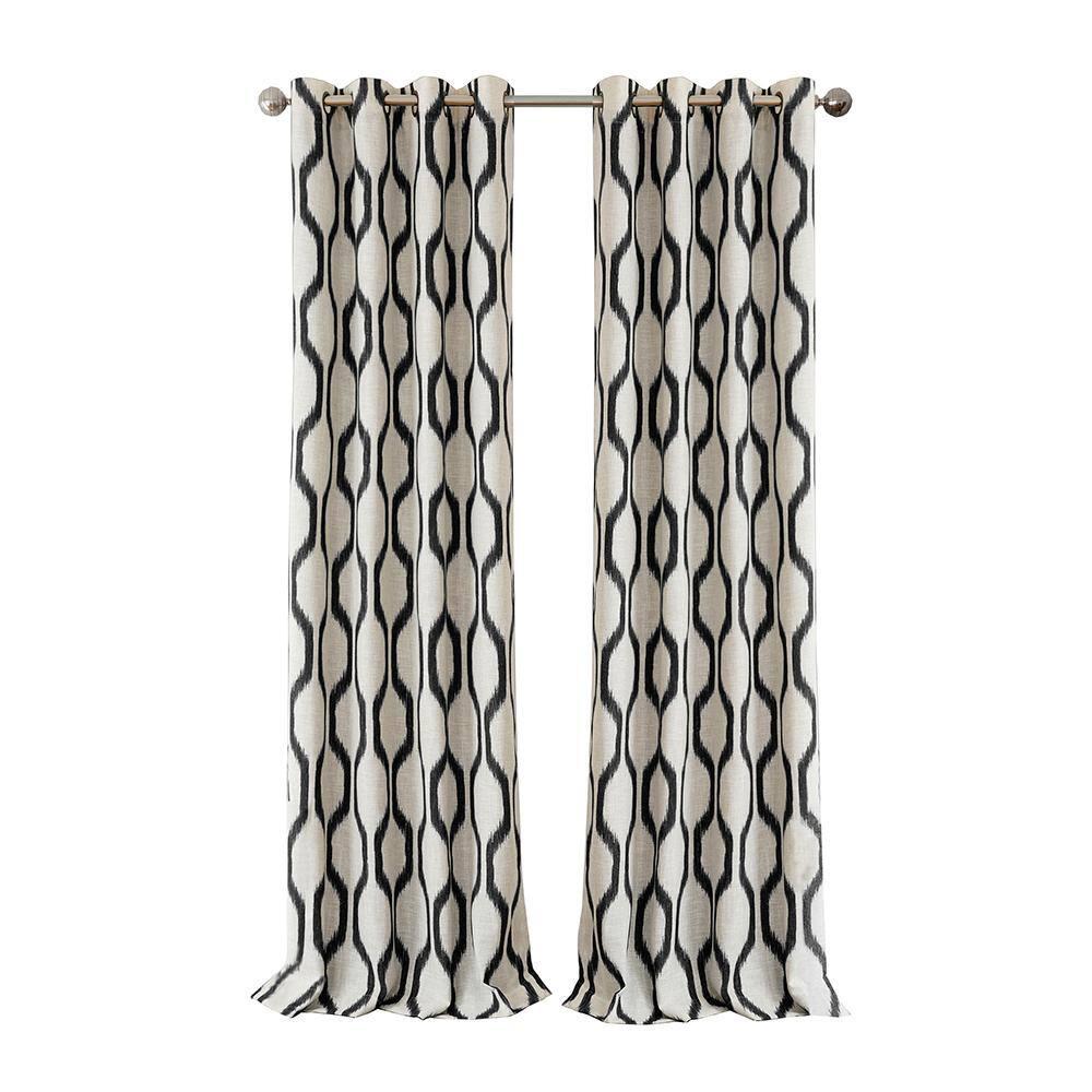Clayburgh Geometric Room Darkening Grommet Single Curtain Panel