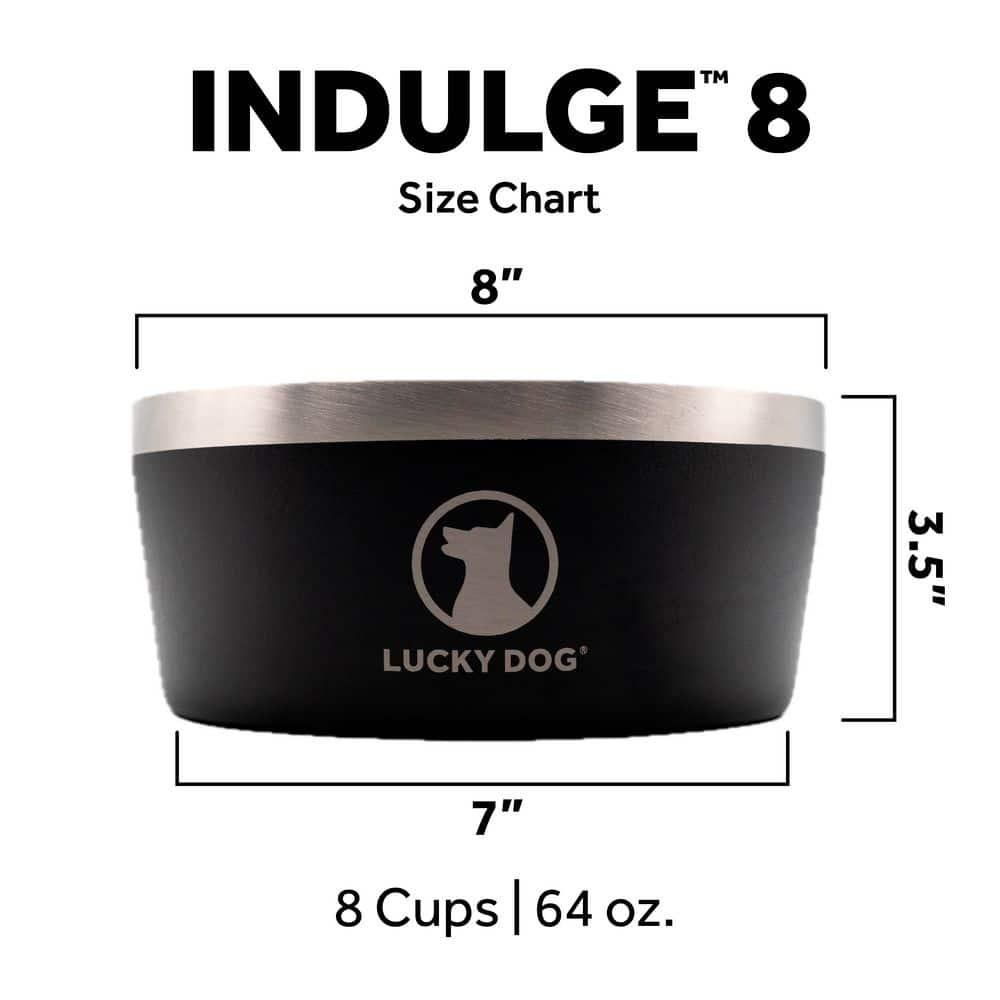 Lucky Dog Lucky Dog INDULGE 8 Double Wall Stainless Steel Dog Bowl