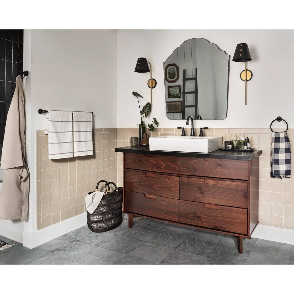 Moen Banbury 8 In. Widespread Double Handle High-Arc Bathroom Faucet In Mediterranean (Valve Included)