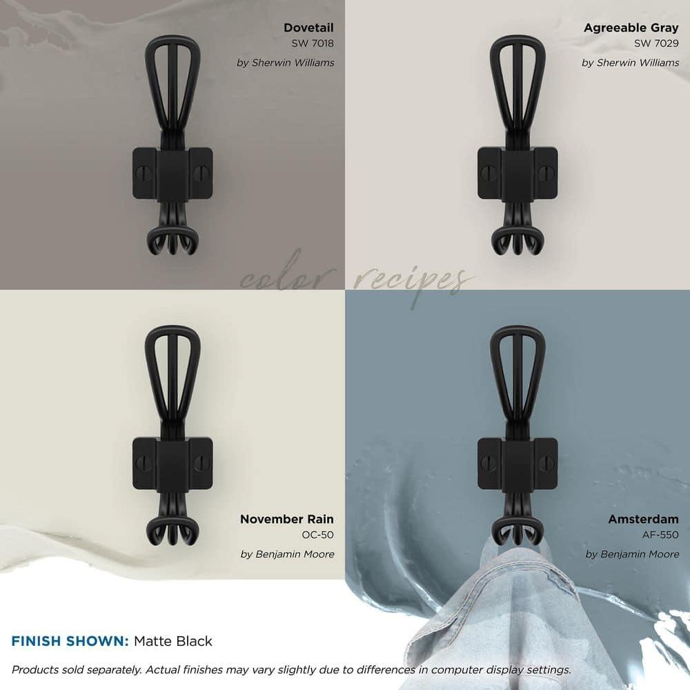 Vinland Transitional Double Prong Decorative Wall Hook