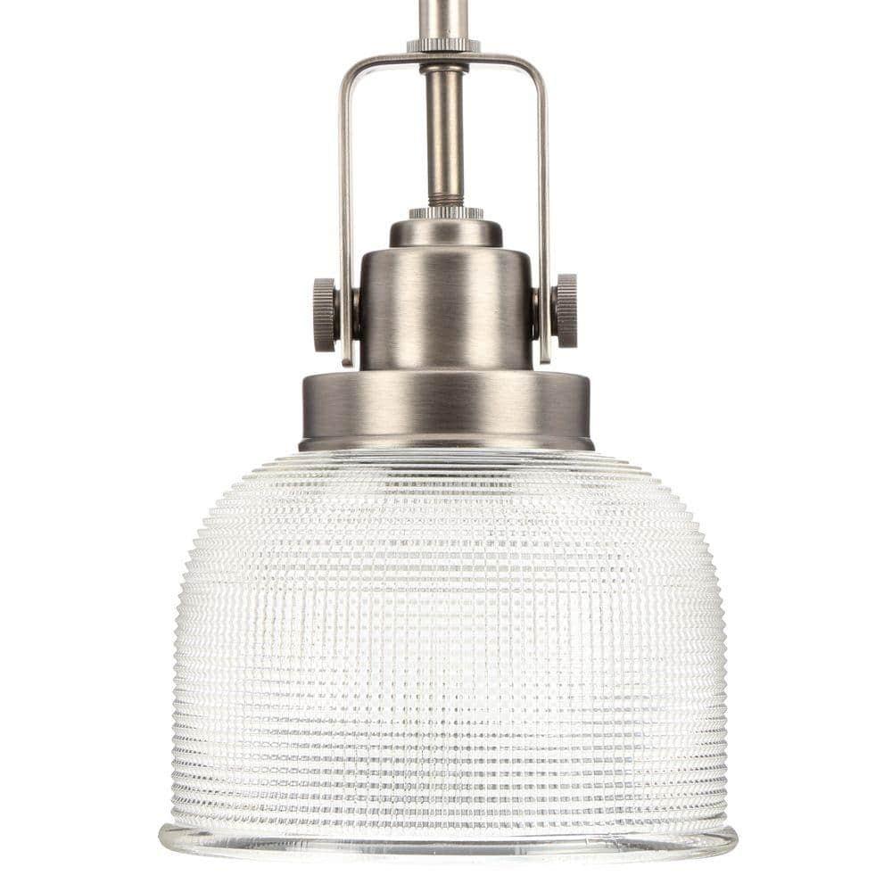 Progress Lighting, Archie Collection, 1-Light Mini-Pendant, Polished Chrome, Prismatic Glass Shade