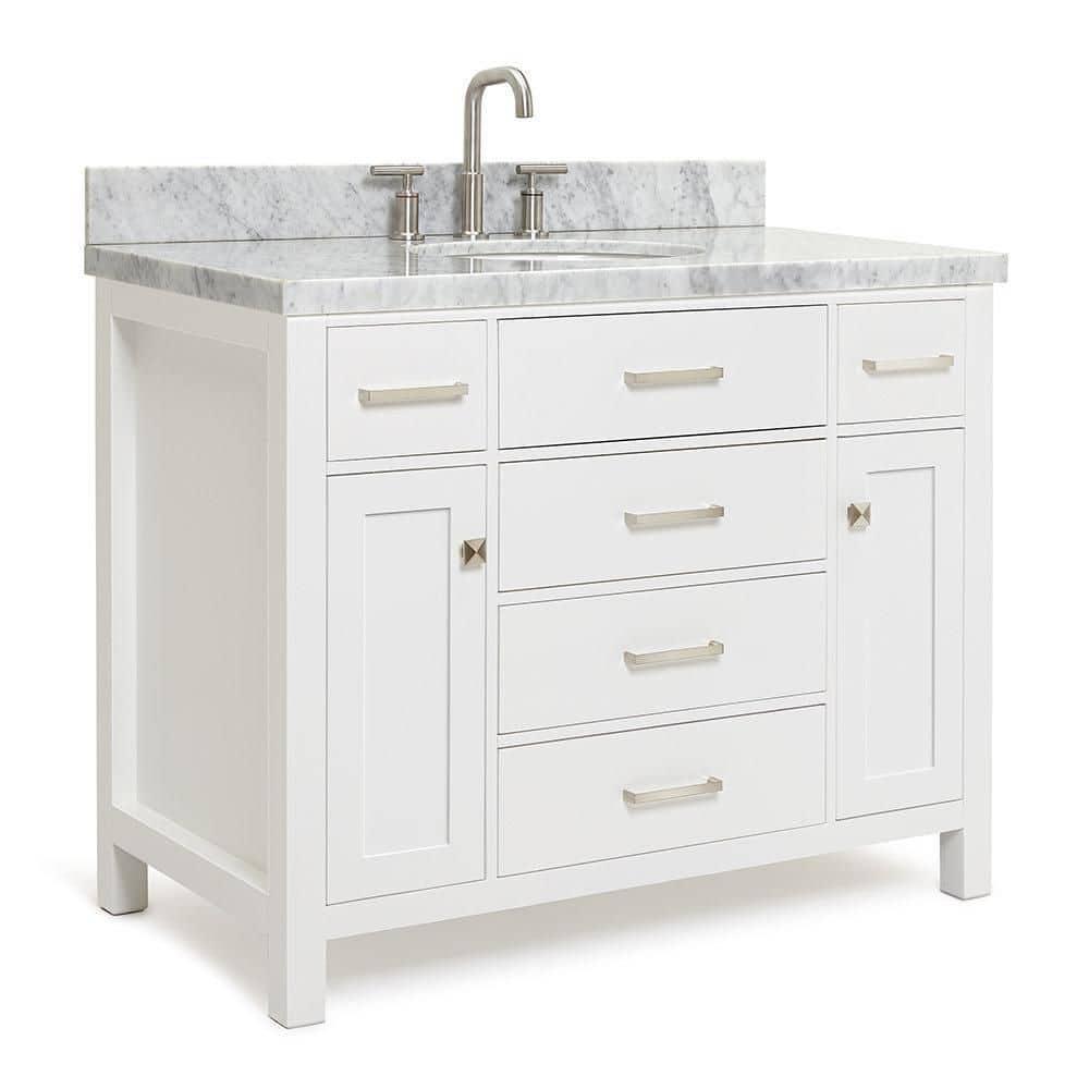 Ariel H036slcqrvo Bristol 36" Free Standing Single Basin Vanity Set - White