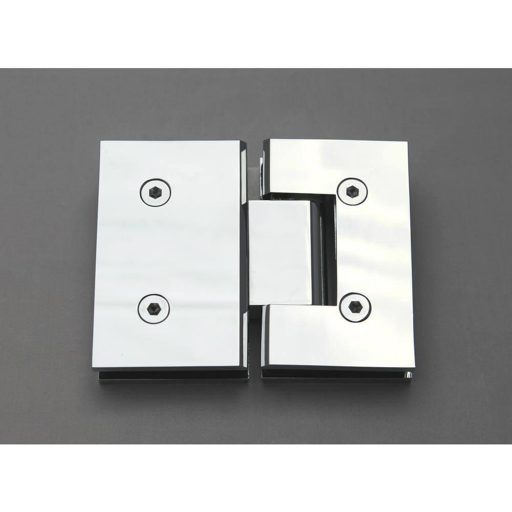 Halo 62 in. x 78 in. Frameless Glass Hinge Shower Door