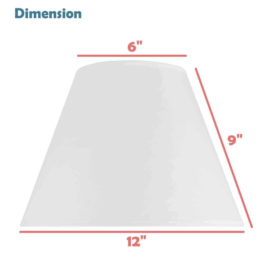 Aspen Creative 32634 Transitional Hardback Empire Shaped Spider Construction Lamp Shade in Off White, 12" wide (6" x 12" x 9")