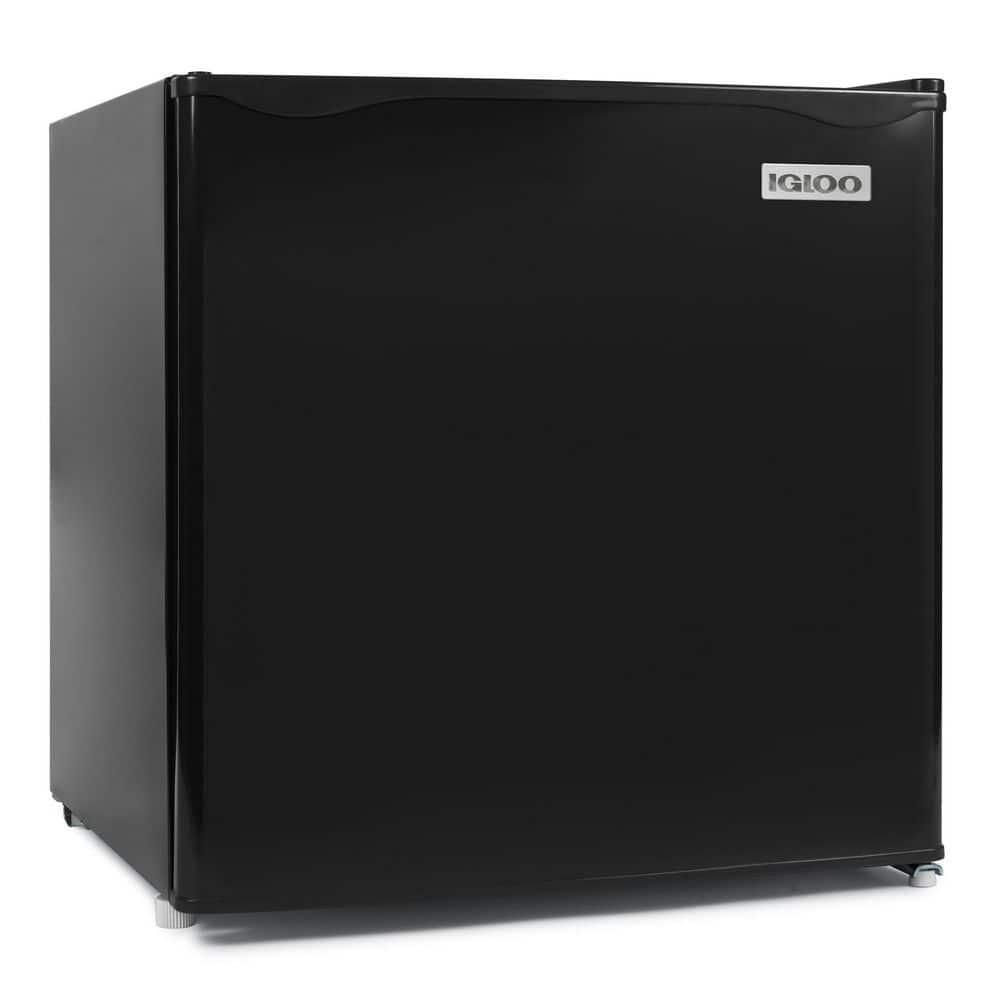 Igloo IRF16BK6A 1.6 Cu. Ft. Single Door Refrigerator with Freezer, Black